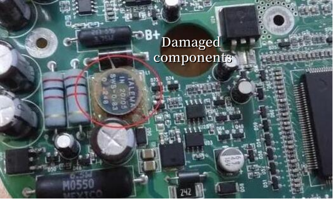 Damaged components