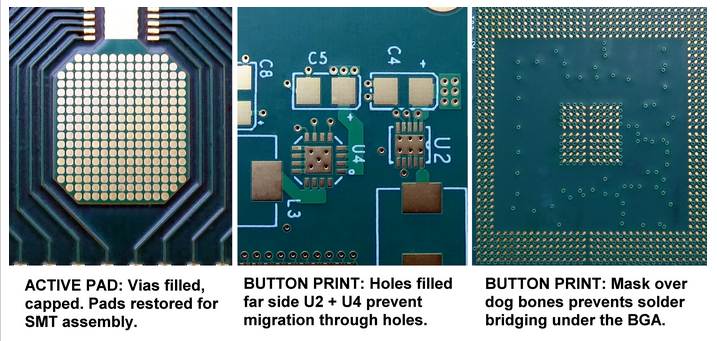 PCB via processing