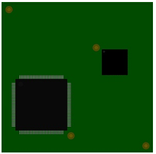 Positioning of the fiducial mark on the printed circuit board