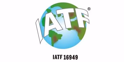 IATF globe logo with the letters IATF and the text 'IATF 16949' underneath.